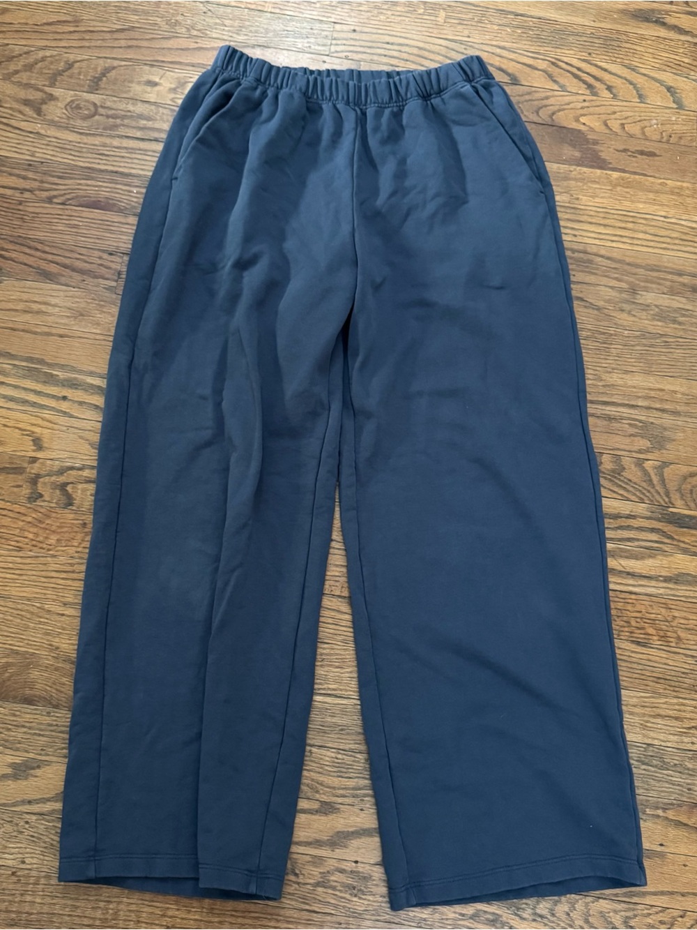 Patagonia Regenerative Organic Cotton Essential Pants in Smolder Blue M EUC